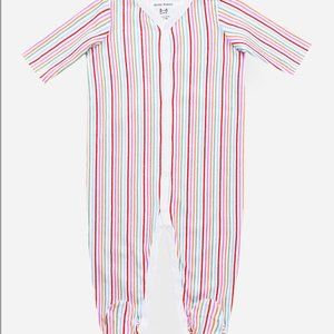 NWT  Roller Rabbit rainbow  Party Stripe Footie (new in bag)